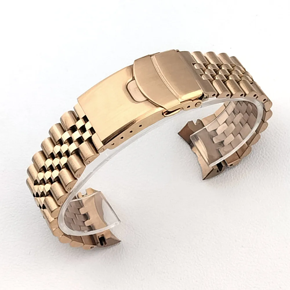 22mm voor massief roestvrijstalen band heren sportband Srpd Skx007/Skx009 SRPD63K1 Jubilee gebogen uiteinde armband