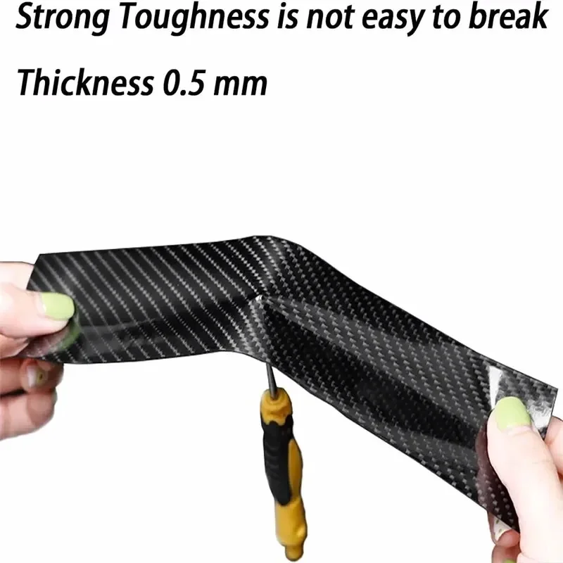 3D Nano Carbon Fiber Car Bumper Door Guard Protection Film 3m Car Door Sill Protector Sticker Black Waterproof Anti Scratch Tape - view 3