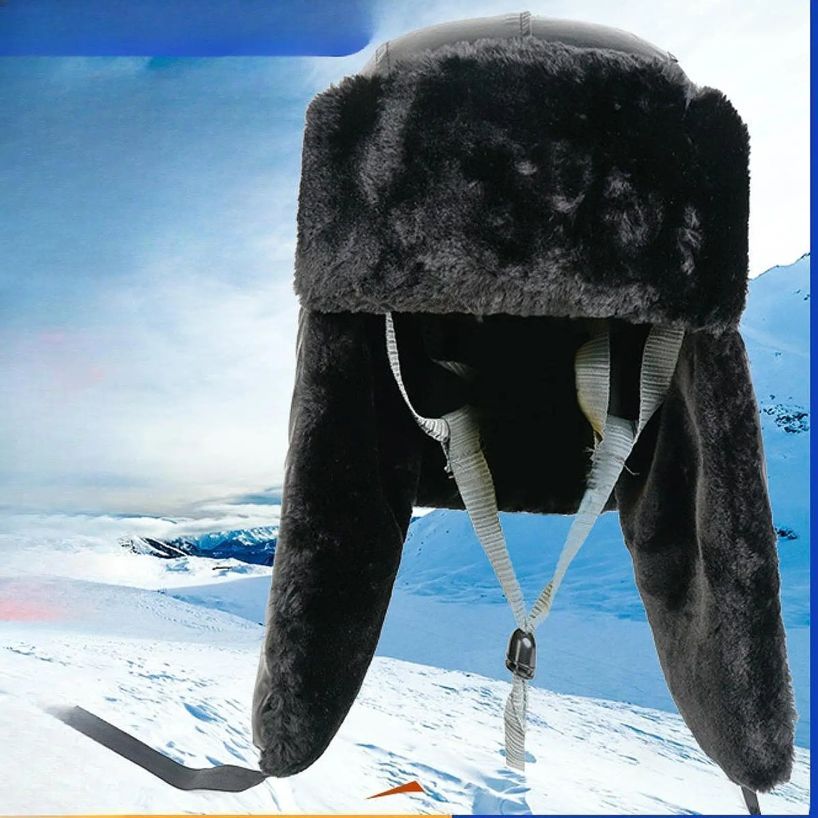 Trapper Hat with Ear Flaps Practical for Construction Worker Climbing Hiking