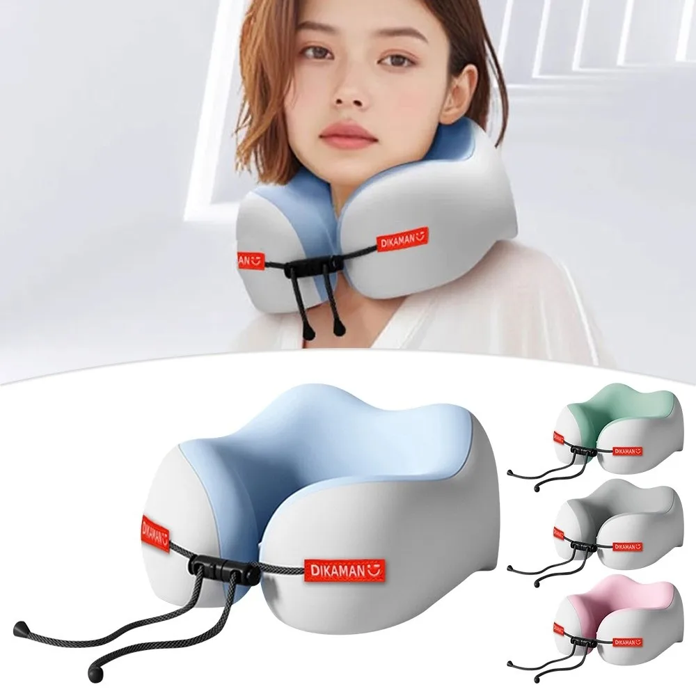 Portable U-shaped Pillow Double Hump Design Ergonomic Neck Pillow Travel Pillow For Outdoor Travel, Business Travel, and Camping