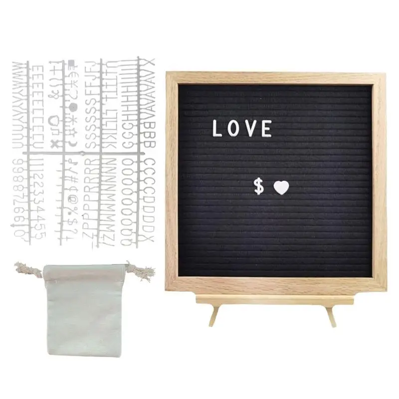 

Felt Letter Board Wood Felt Chalkboard Sign Decorative Changeable Letter Board For Classroom Nursery Hospital Restaurant Cafe