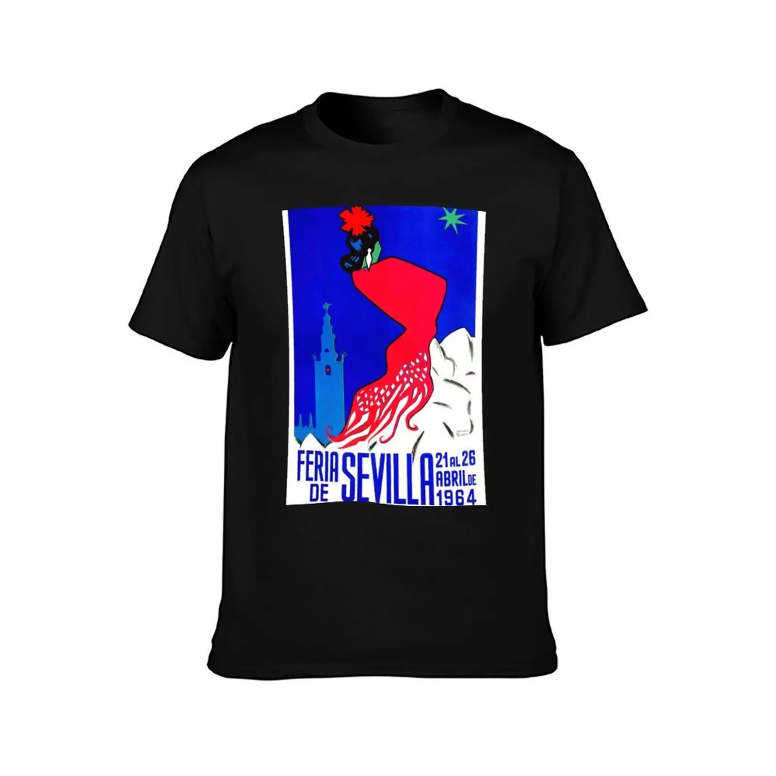 Spain 1964 Seville April Fair Poster T-Shirt Street Art Print Tee Shirt T-Shirt