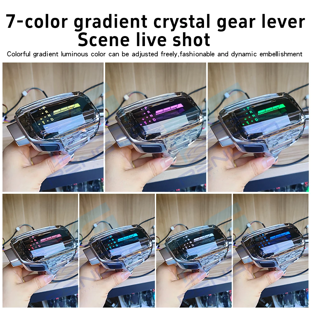 

For Land Rover Freelander 2 crystal LED Gear shift knob colorful gradient Gear stick Gearbox Handle Shift Lever car accessories