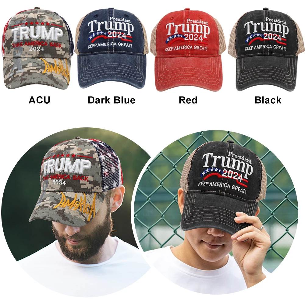 Trump 2024 Baseball Cap Keep America Great Fashion Sports Hat 3D Embroidery Snapback President Hat Adjustable for Men Women