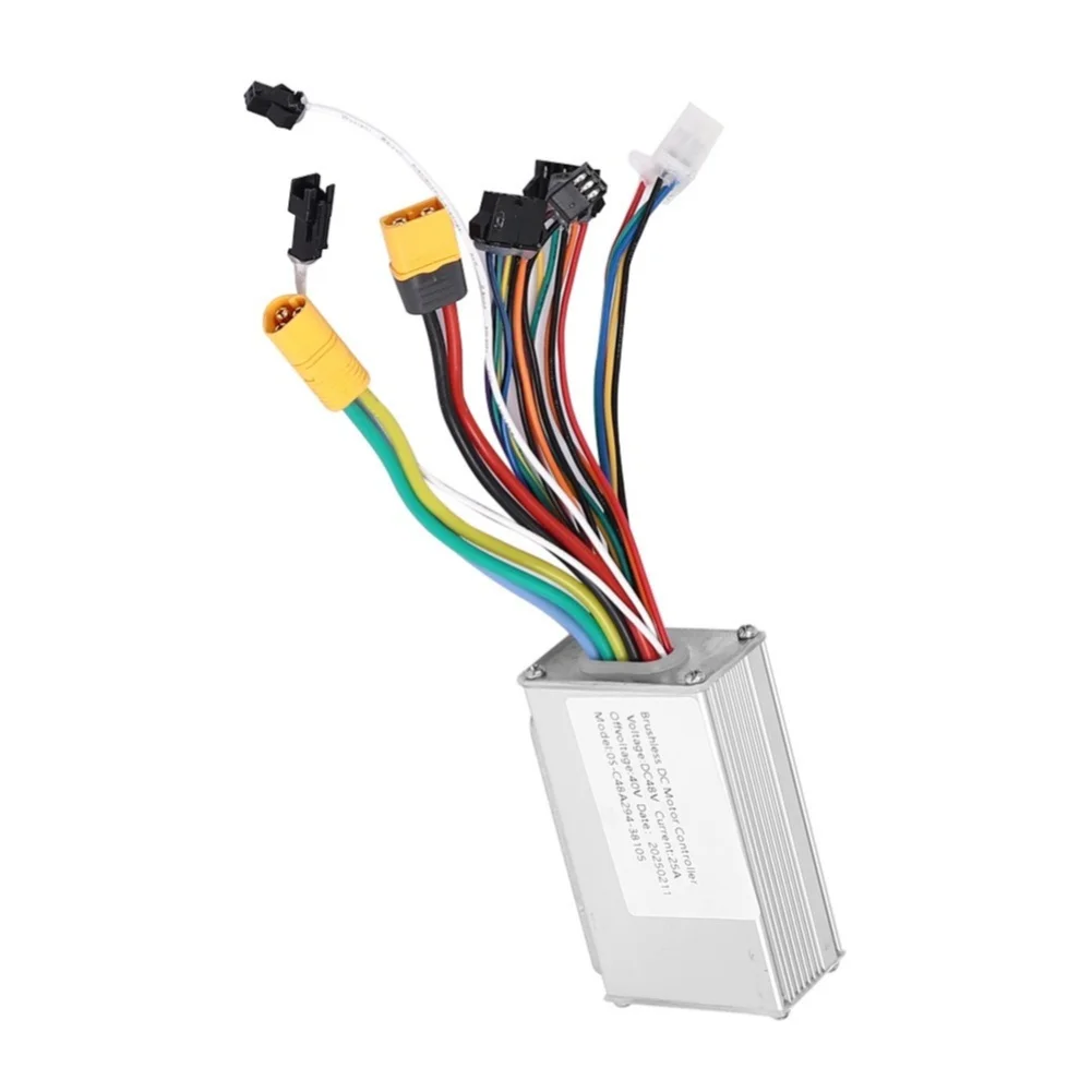 DC Motor Driver 48V 25A Controller For Steep Slope Climbing Energy Recovery Braking For Electric Scooter Upgrade
