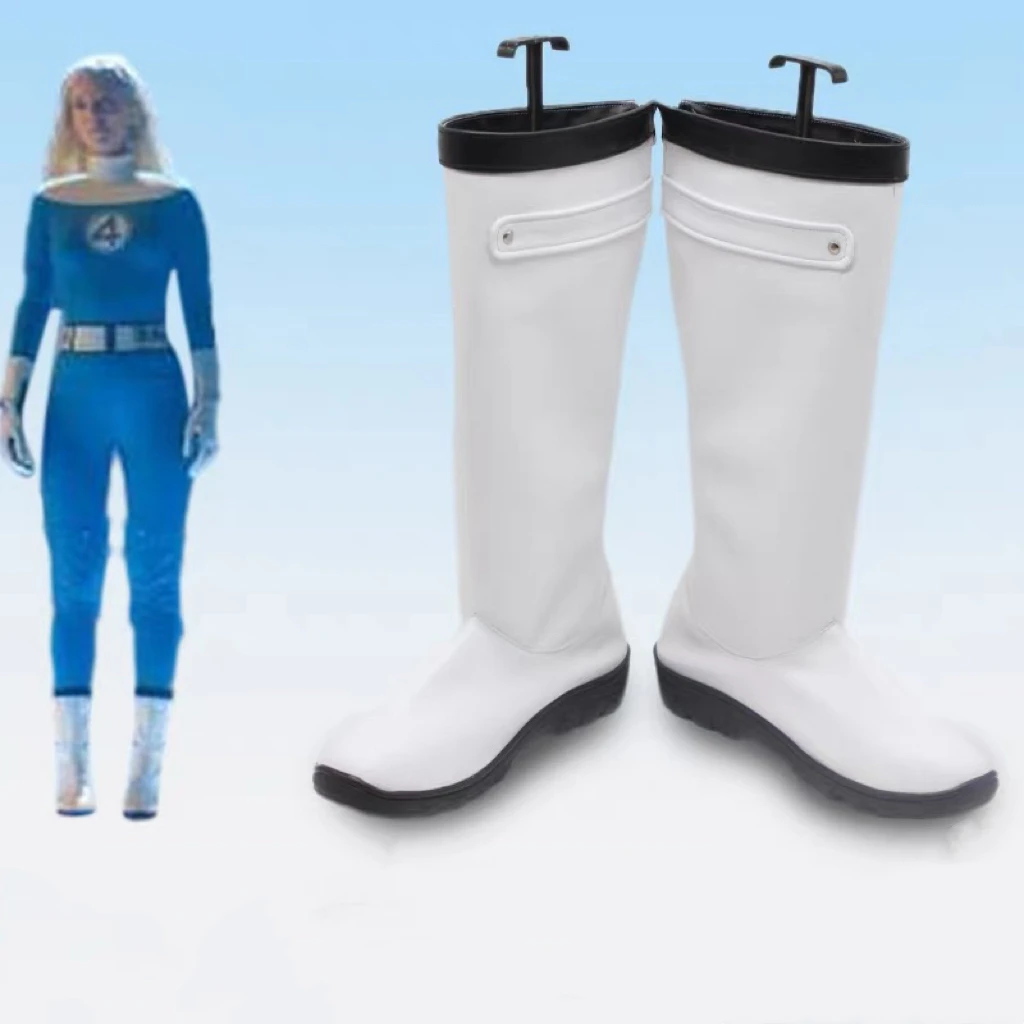Buty do Cosplayu Susan Storm, Botki, Film Fantastyczny Cos, Cztery Cosplay, Buty Rekwizyty Niewidocznej Kobiety, Halloween
