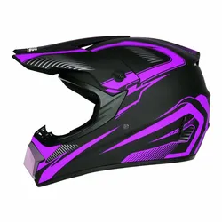 Motocross Helmets Purple Track Full Face Wear-Resistant Motorcycles Helmets Breathable Biker Kask Anti-Fall Motorcycle Equipment