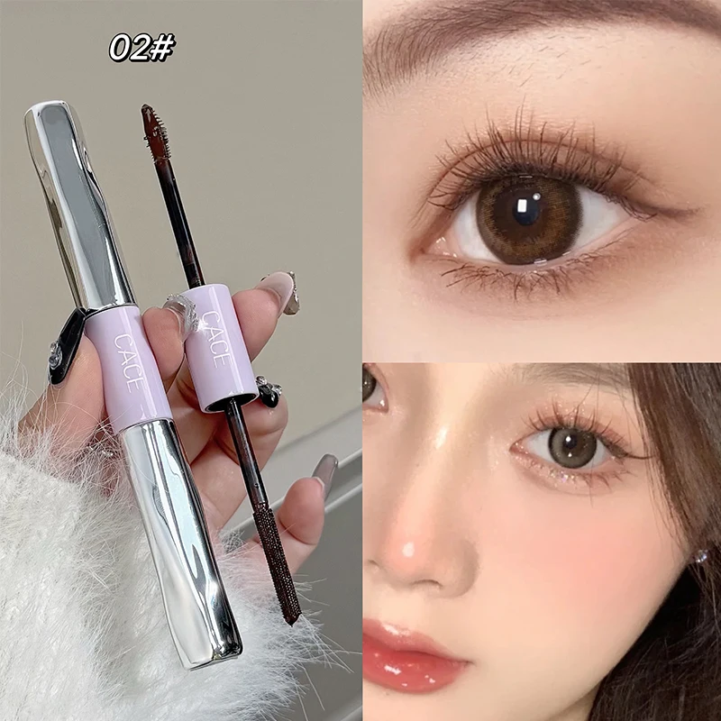 CACE Double Ended Mascara With Different Brushes Makeup Eyelashes Lengthening Mascara Waterproof Lasting Silky Lash Extension