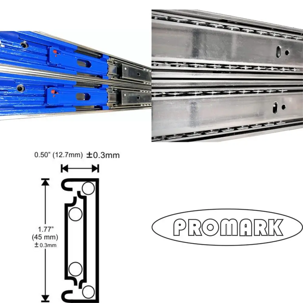 

Full Extension Soft Close Side Mount Drawer Slides 100LB Capacity 24 Inches 5 Pack