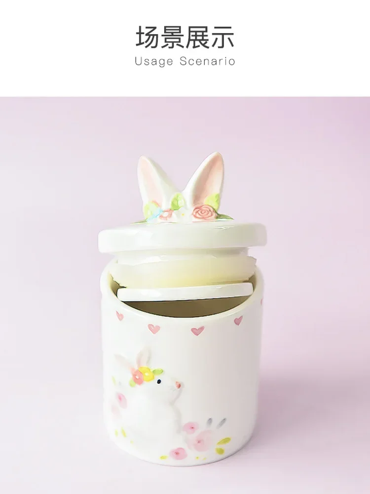 

Коробка для сжиженного пепла кролика, выжигание из жертворенной бумаги, банка для пепла милых кошек и собак, запечатанная, влагостойкая, кремция домашних животных
