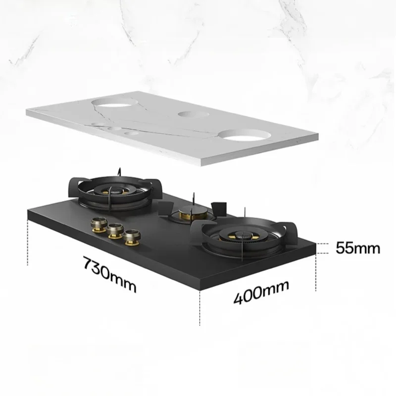 All Built-in Gas Stove 2 /3 Burners 5 2kw Fierce Firepower Slate Gas Range Cooktop Stove