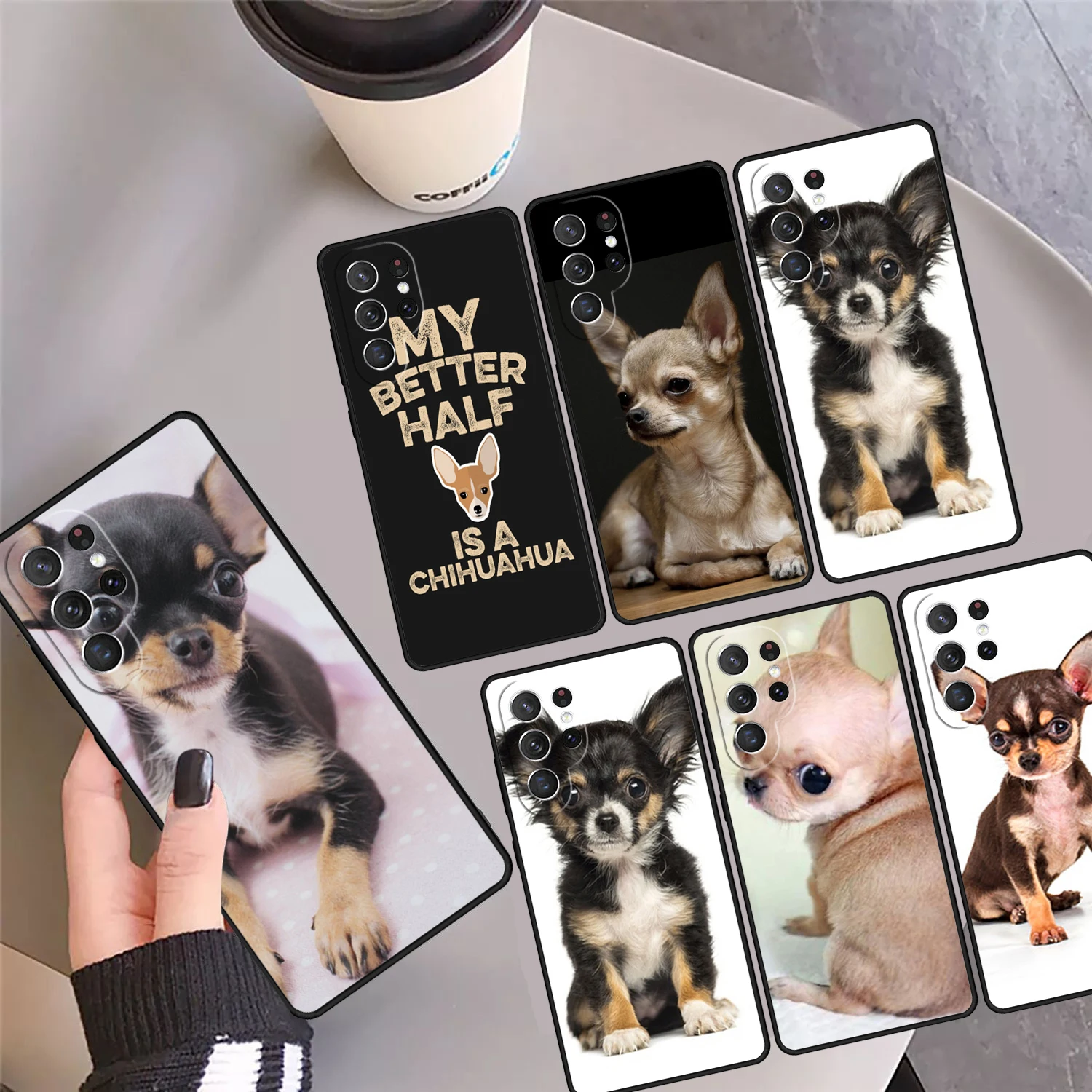 

Animal chihuahua Phone Case Cover Coque For Samsung Galaxy S24 S25 Ultra 23 S22 Plus S21 FE S20 Note 10 Pro Note 20 Ultra