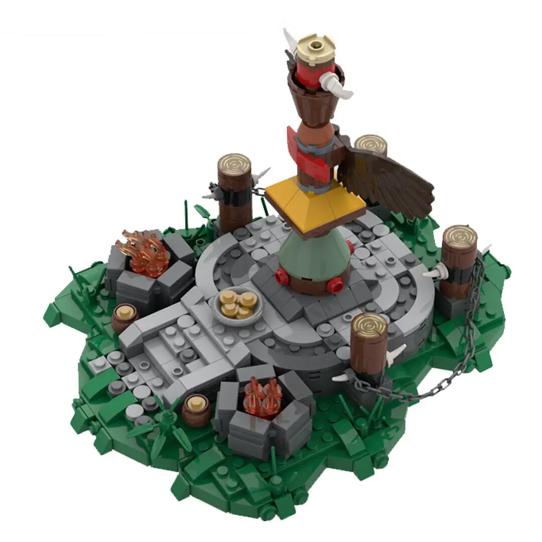 447 Stuks Moc Tauren Totem In Game-Architectuur Model Bouwsteen Speelgoed Set Montage Bakstenen Model MOC-57476