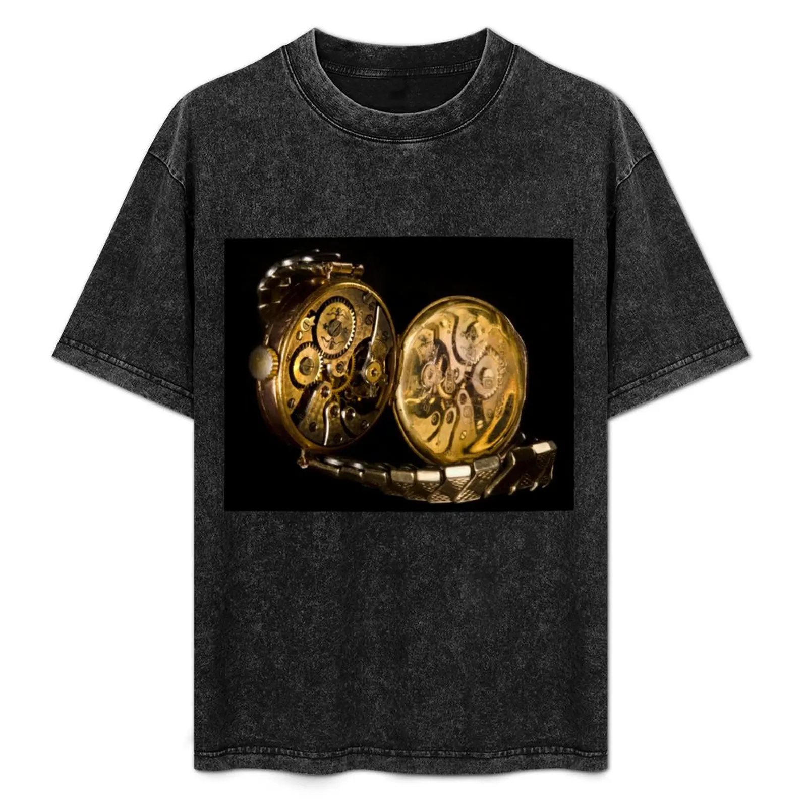 

Clock work watch mechanism T-Shirt Casual Fashion Print Tee Top