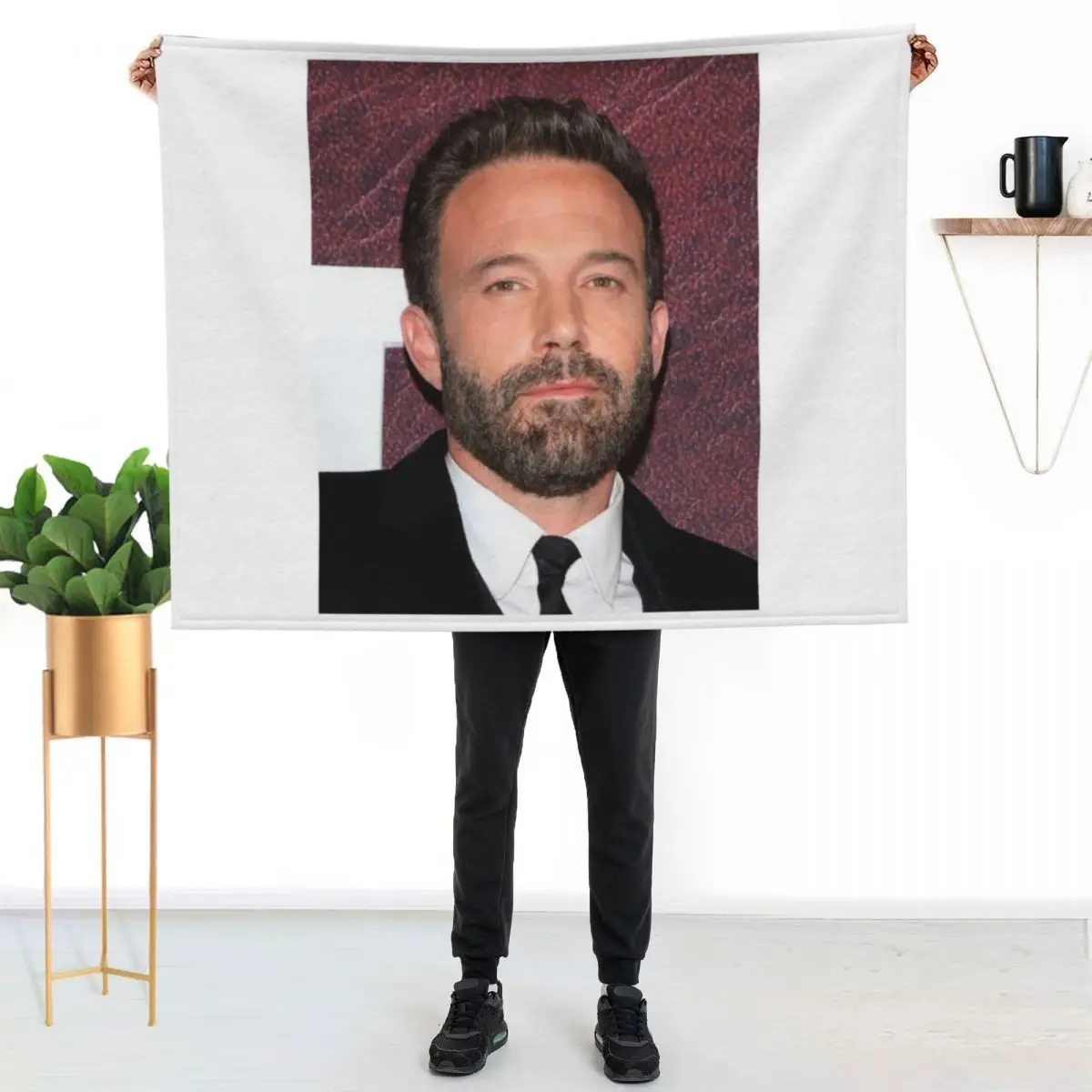 Copy of Ben Affleck Smoking Throw Blanket Warm decorative Furrys warm winter cosplay anime For Baby Blankets
