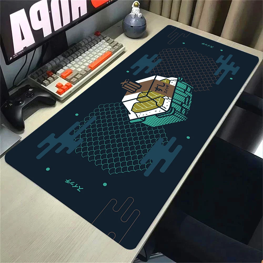 Rubber Mouse Pad Xxl Japanese  Sushi Suitchi Table Mats Big Carpet XXL Pc Computer Accessories Mousepad Gaming Mat DropShipping