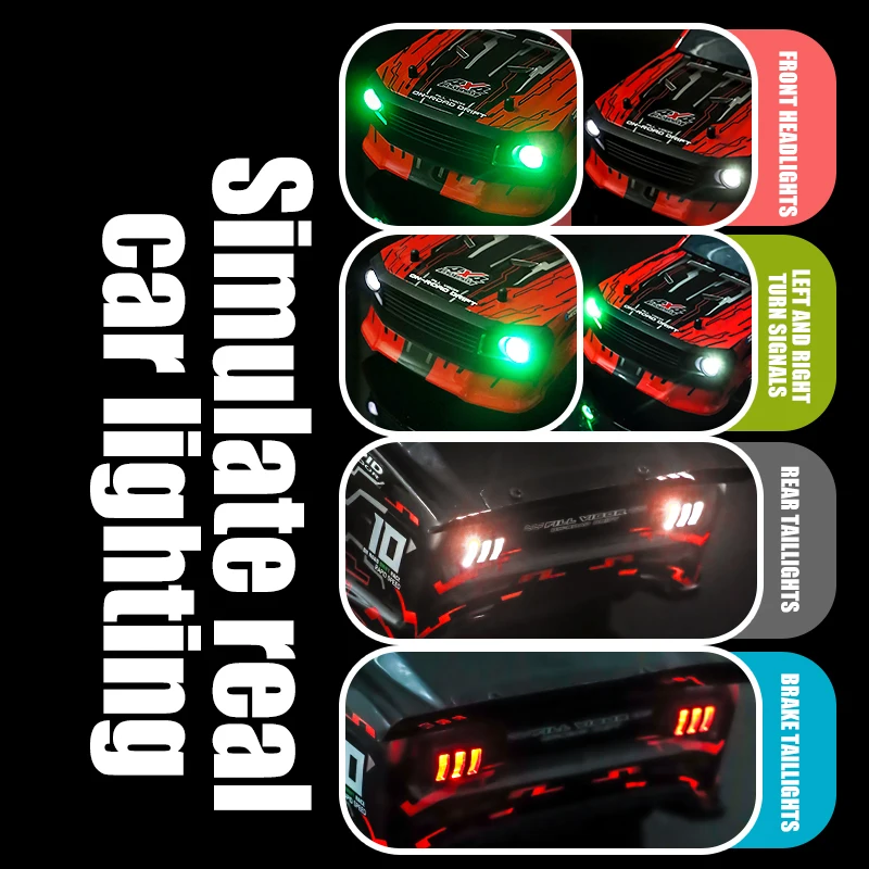 Coche de carreras de juguete con control remoto, modelo 2103, escala 1:14, coche de deriva de escalada todoterreno RC de alta velocidad 4x4, regalo Ideal para niños
