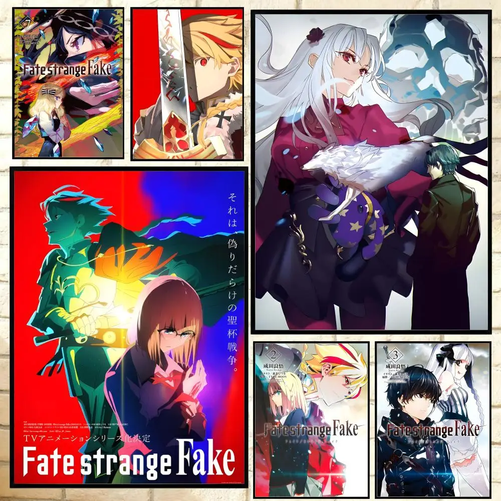 Fantasy Anime Fate Strange Fake Poster Versatile HD Waterproof Wall Art Self-Adhesive Decor for Any Space Ideal Gift