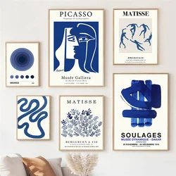 Abstract Matisse Picasso Bauhaus Wall Art Canvas Painting Line leaves Gallery Posters And Prints Pictures For Living Room Decor