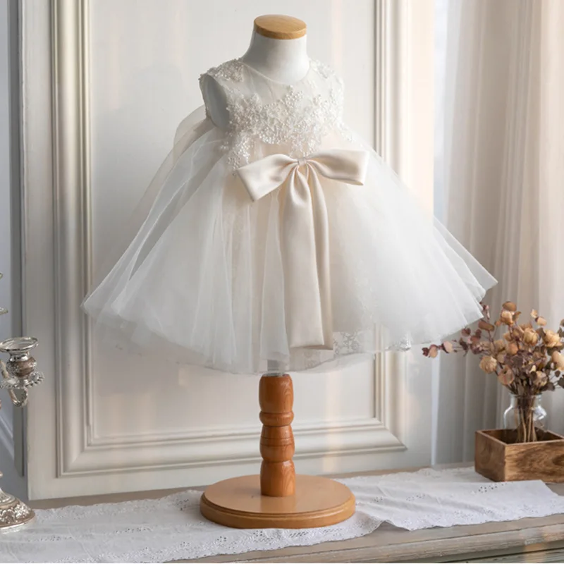 Robe de Mariée Élégante en Dentelle pour Fille, Personnalisée, Dos en V, pour Anniversaire, Style Coréen, 2024