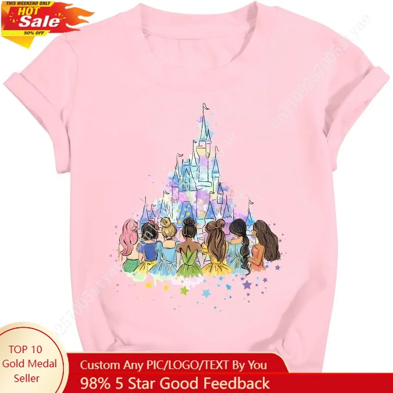 

Magical Shirt for Girl: Magic Kingdom Prinecess Tshirt Princess Shirts Youth Girls Cute Family Vacation Trip Tee