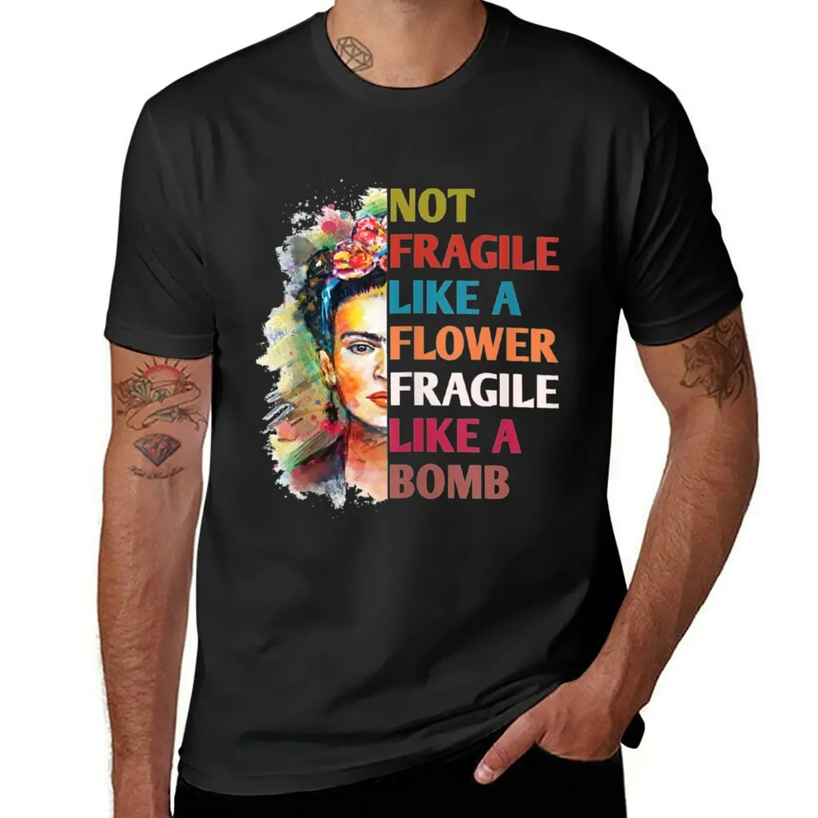 

Not fragile like a flower fragile like a bomb gifts T-Shirt plain boys whites blacks Anime t-shirt mens tall t shirts