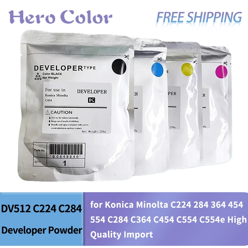 DV512 C224 C284 Developer Powder for Konica Minolta C224 284 364 454 554 C284 C364 C454 C554 C554e High Quality Import