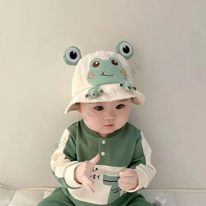 

XXFE Baby Nylon Fisherman Caps Spring Autumn Essential Wide Brimmed Sun Bucket Hat Soft Lining 0 to 3 Years