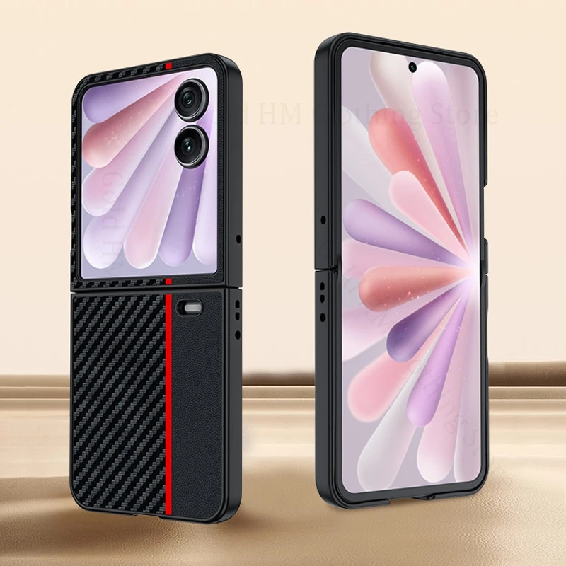

Fundas For Honor Magic V Flip2 5G Kevlar Pattern Spliced Leather Shockproof Case For HONOR Magic V Flip 2 Protection Back Cover