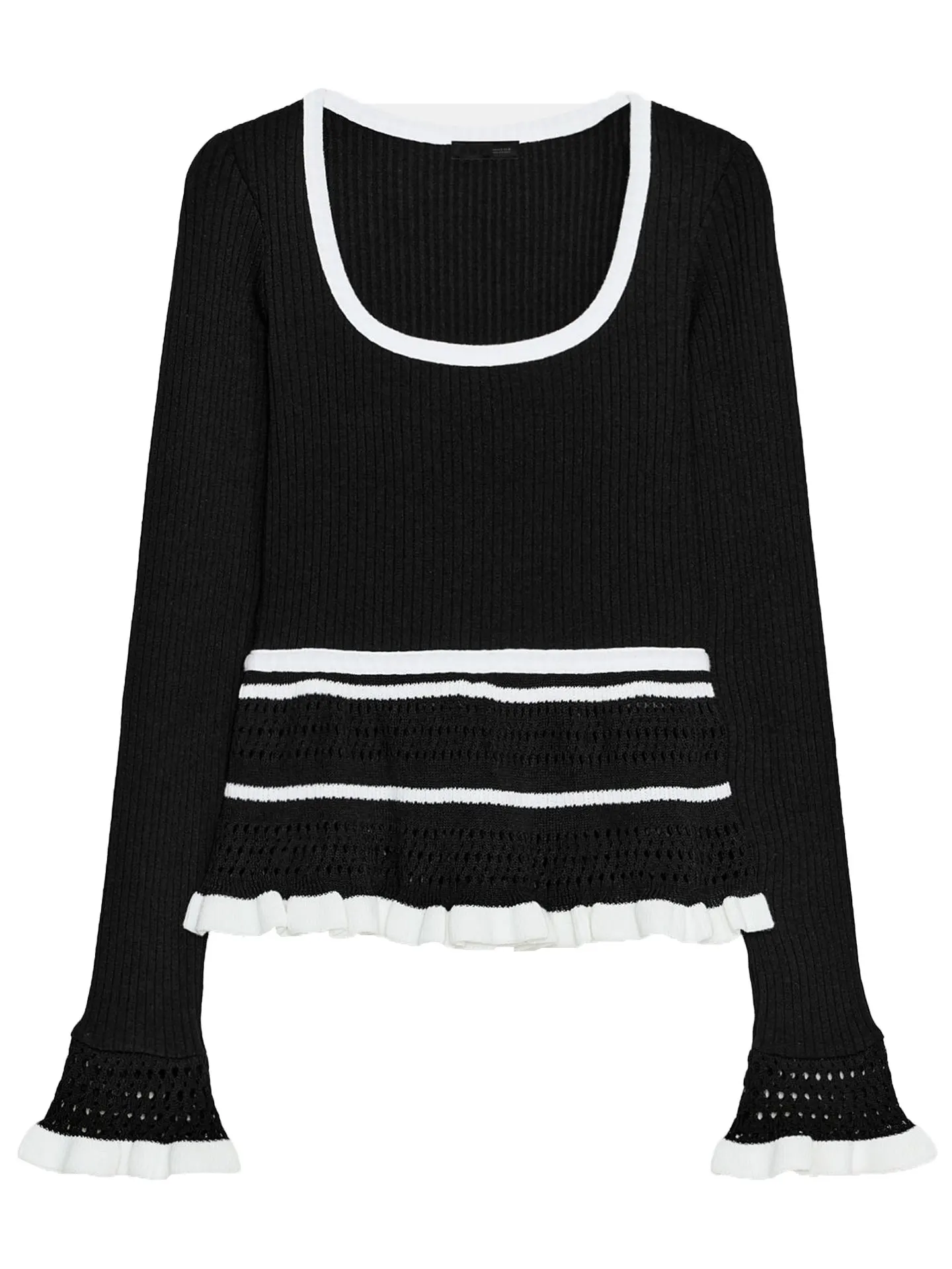 Frühling 2026 Slim Fit U-Ne Casual Long Sve Gestricktes T-Shirt Damen Faion Casual Sle Strickwaren Ort Länge V-Ne Design