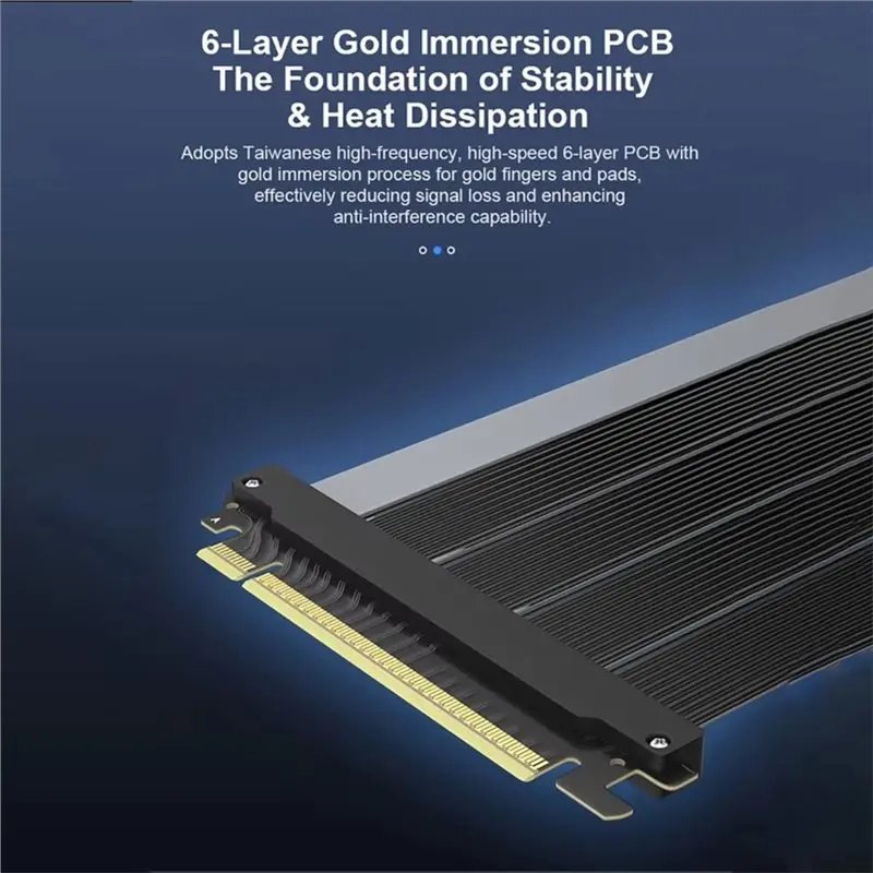 X64A-Pcie5.0 X16 Vertical GPU Riser Cable 128GB/S For RTX 50 20Cm