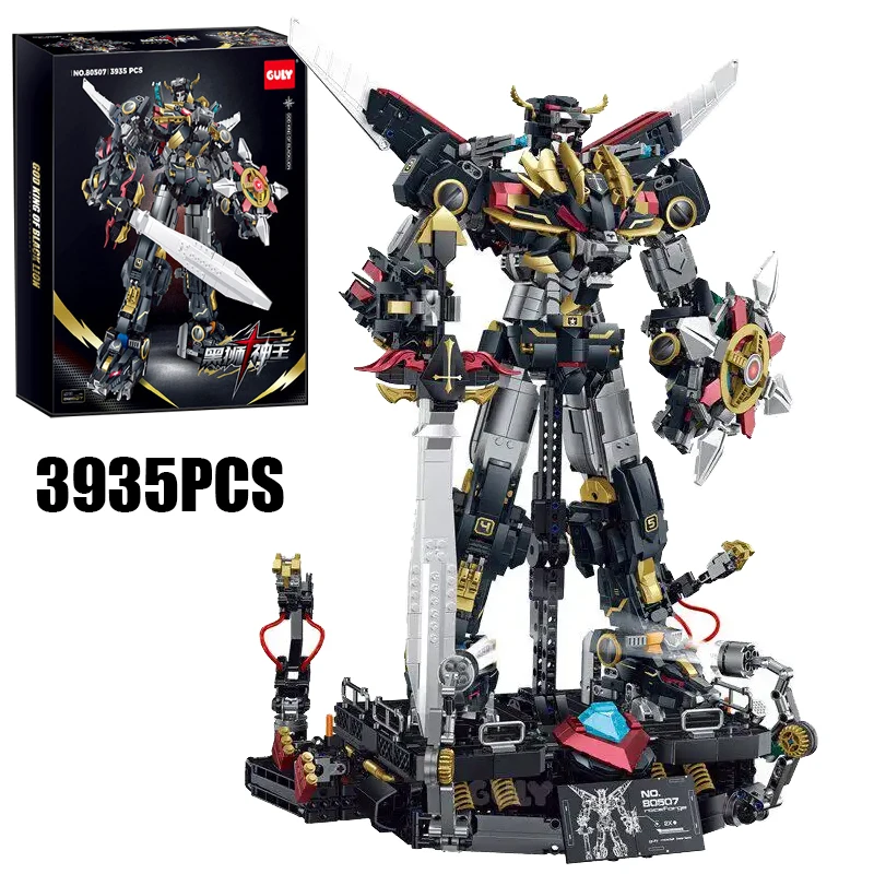 

3935PCS Technical 3In1 Beast God Black Lion King Mecha Model Building Blocks With LED Light Construction Bricks Toy Gift