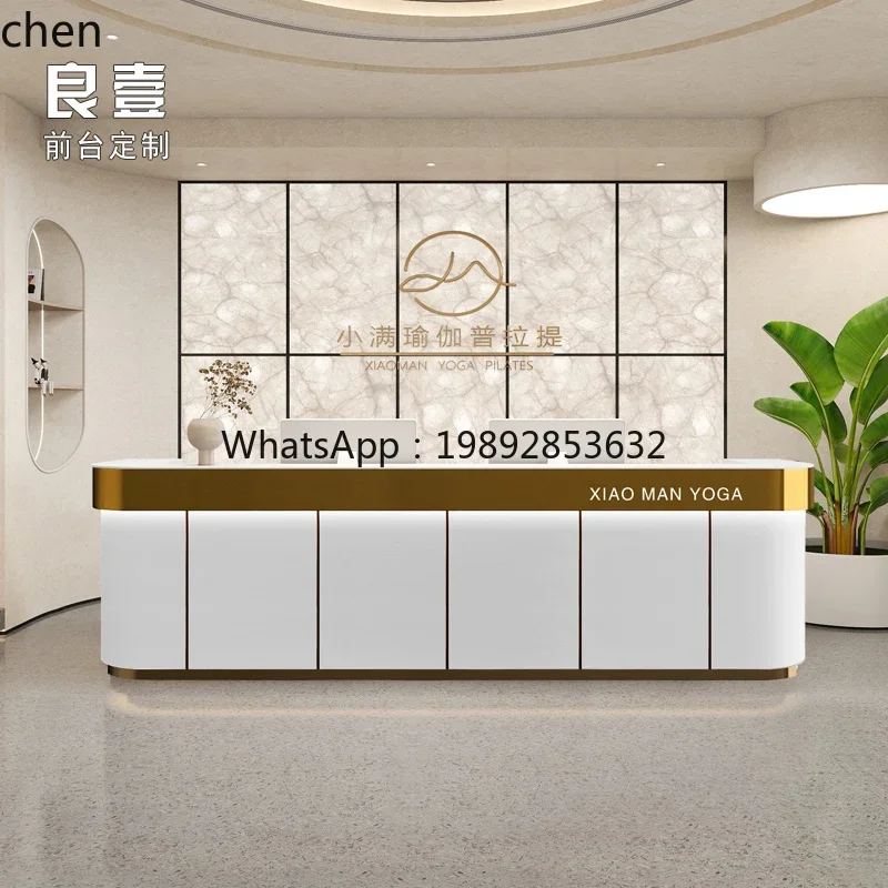AA Luxury Beauty Salon Stainless Steel Cashier  Medical Aesthetic Dental Clinic Bar Counter Hotel Lobby