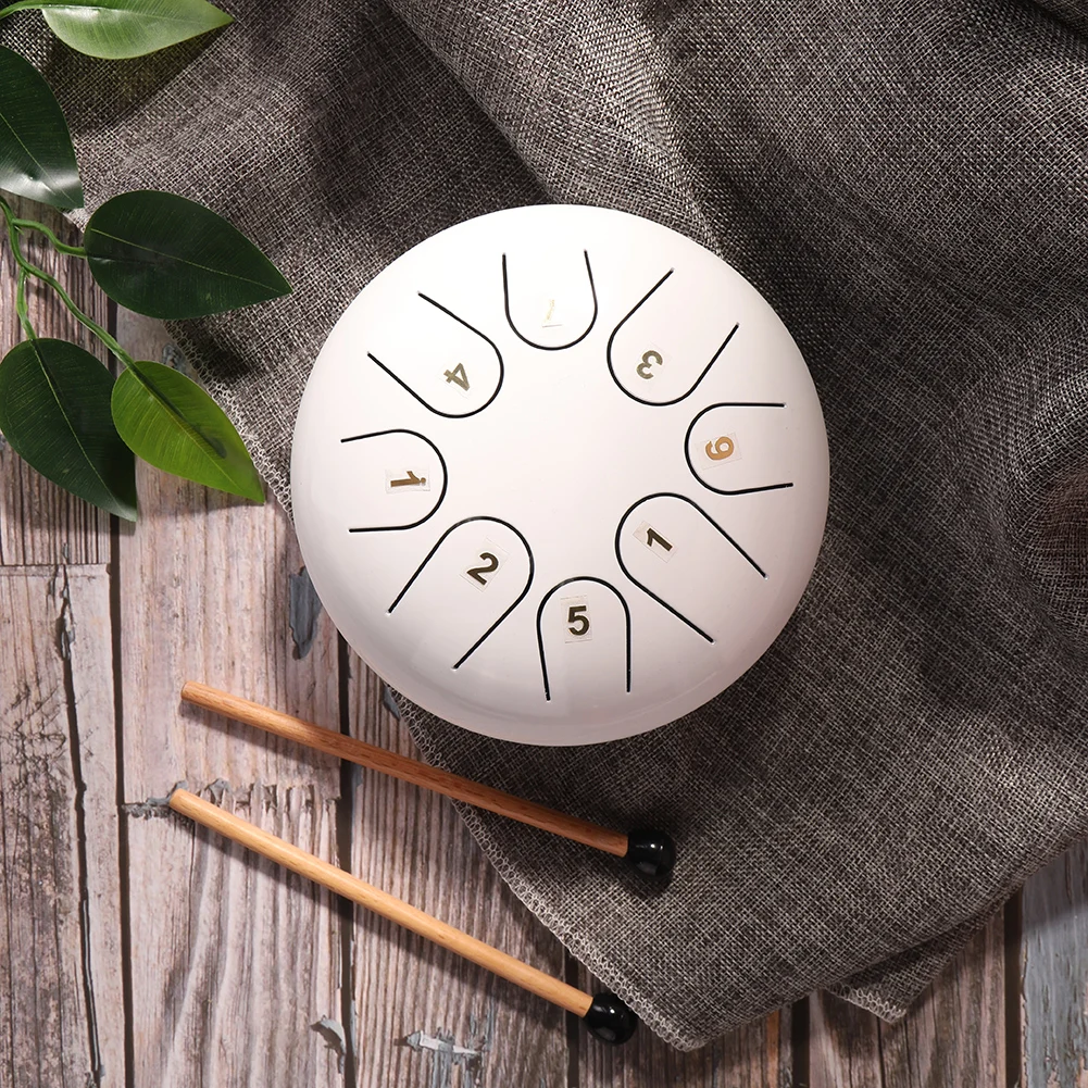 Steel Tongue Drum Mini Drum 6 Inches 8 Notes Steel Drum with Storage Bag Stress Relief Musical Gifts for Drummer Beginner