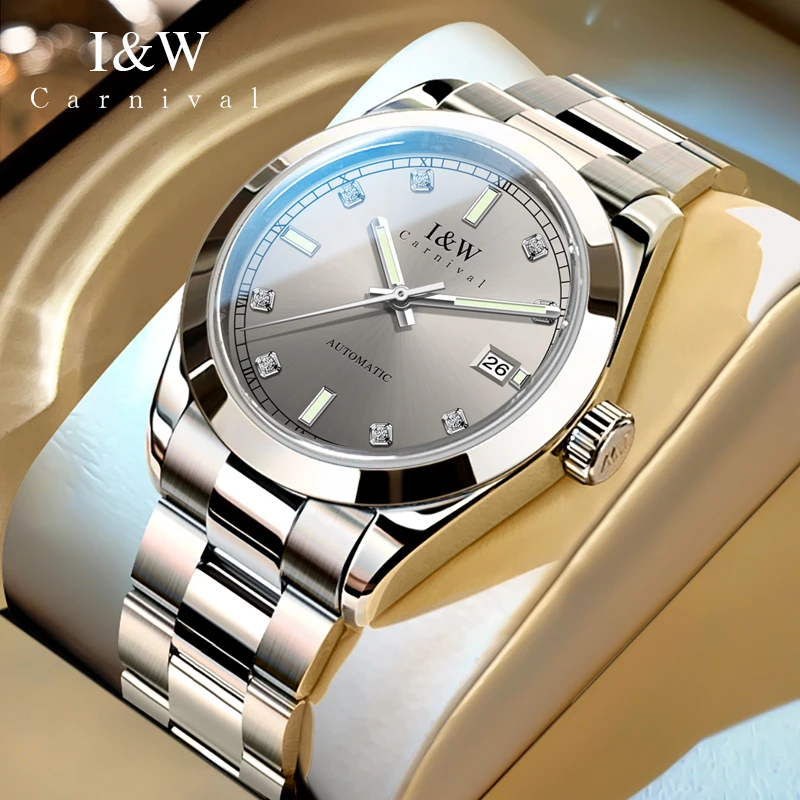 Carnival Brand High End IW Series New Luxury Imported Movement Mechanical Watch Men Waterproof Sapphire Fashion Date Watches Men