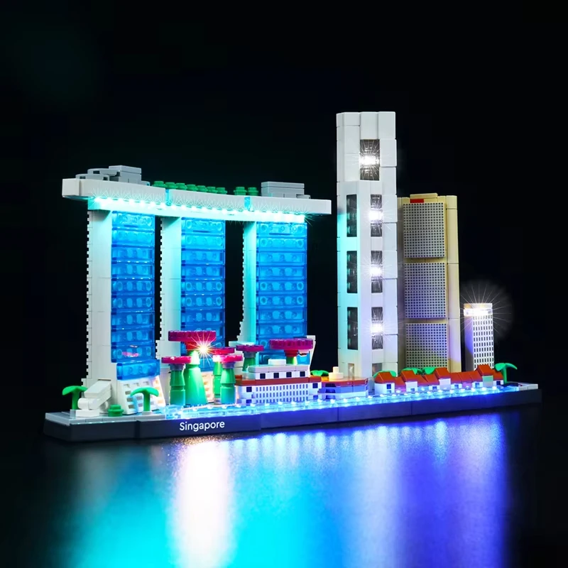 DIY LED Light Kit For LEGO 21057 Architecture Singapore (Only LED Light,Without Blocks Model)