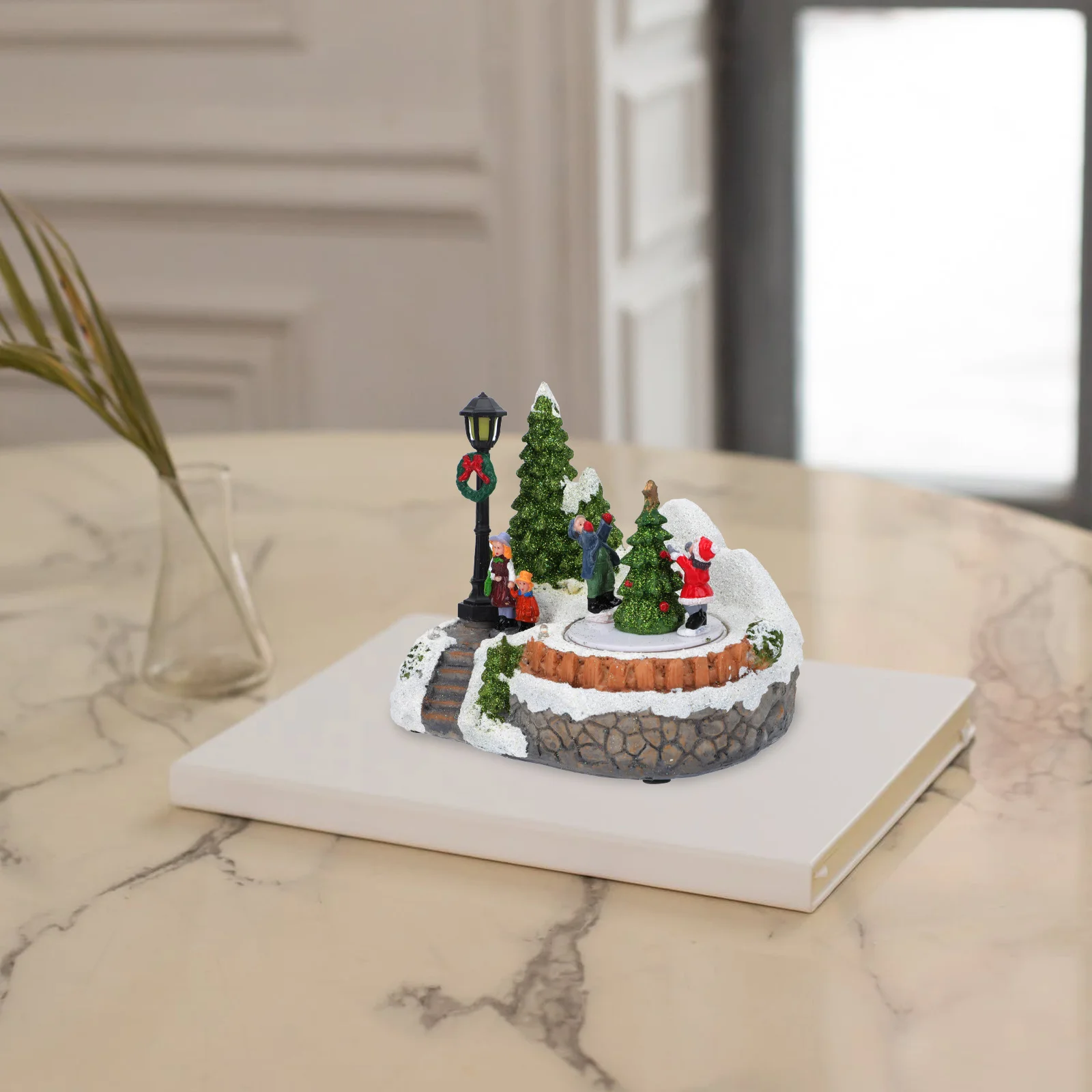 

Resin LED Music House Crafts Christmas Decor Luminous Adornment Desktop nament Festive Gift Idea Premium Material Durability