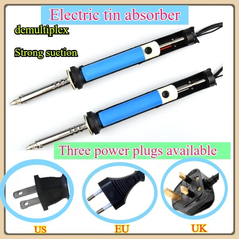 Electric soldering iron dual-use tin suction device tin suction gun with grounded static wire desoldering and desoldering device