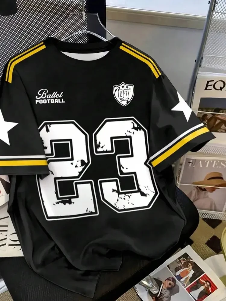 2025 صيف جديد مانفينيتي دوومو الأمريكية شارع لهب جيرسي العناصر الرقمية ثلاثية الأبعاد الطباعة التجفيف السريع تي شيرت رجالي.