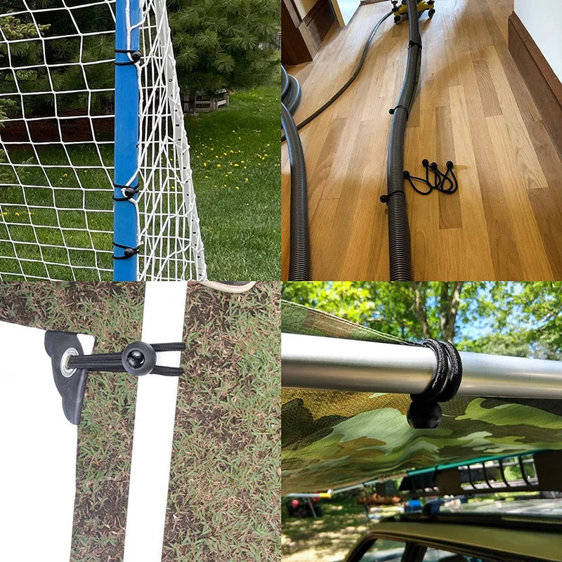 10 stücke Outdoor Elastische Ball Seil Bungee Cords Tragbare Zelt Befestigung Plane Markise Baldachin Heavy Duty Plane Binden für Shelter – Detail 8