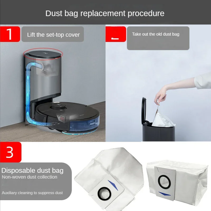 Мешки для пыли для пылесоса, запасные части для ECOVACS DEEBOT X1 OMNI TURBO T10 OMNI