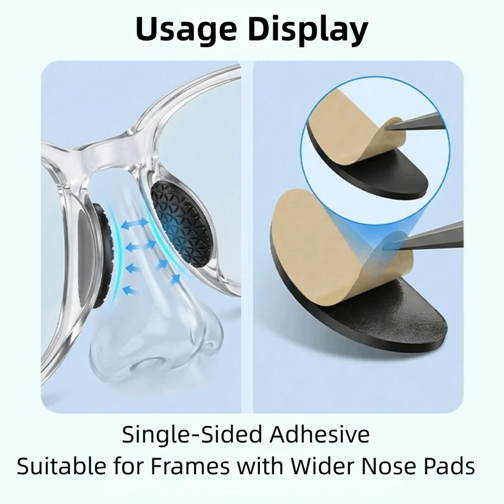 Soft Glasses Nose Pad Long Lasting Silicone Eyeglass Nose Support Self Adhesive Lizard Texture Sunglasses Nose Bridge Patch