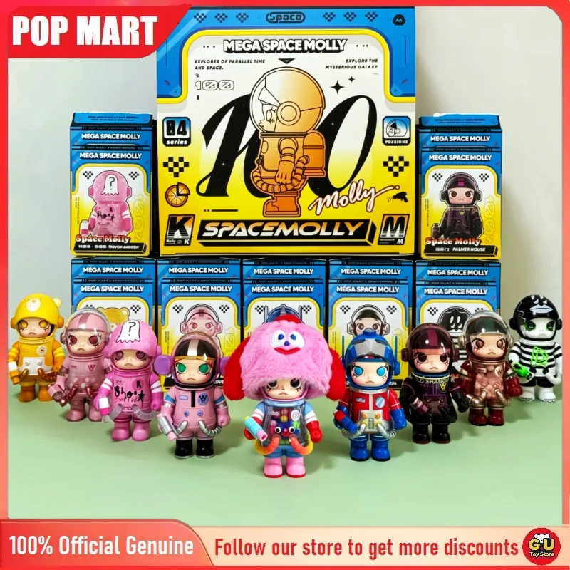 

Original POP MART MEGA SPACE MOLLY 100% Series V6 Blind Box Toys Doll Cute Figure Mystery Box Desktop Ornaments Guess Bag Gifts