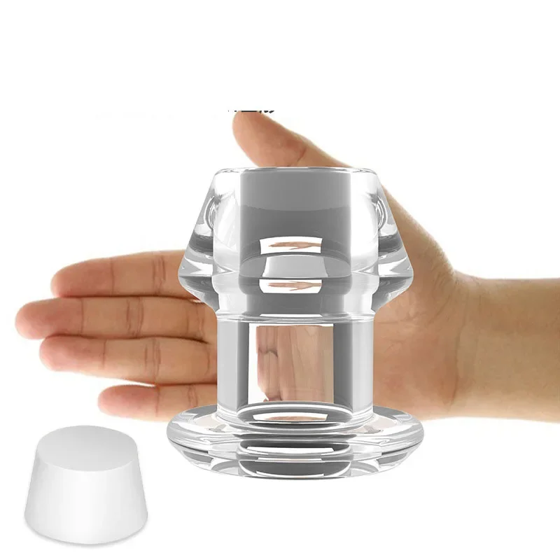 ปลั๊กทวารหนักแบบกลวงพร้อมจุกปิด ขยายรูทวารหนัก ปลั๊กทวารหนักสำหรับสอดใส่ ขยายช่องคลอดและทวารหนัก ของเล่นทางเพศแบบ SM