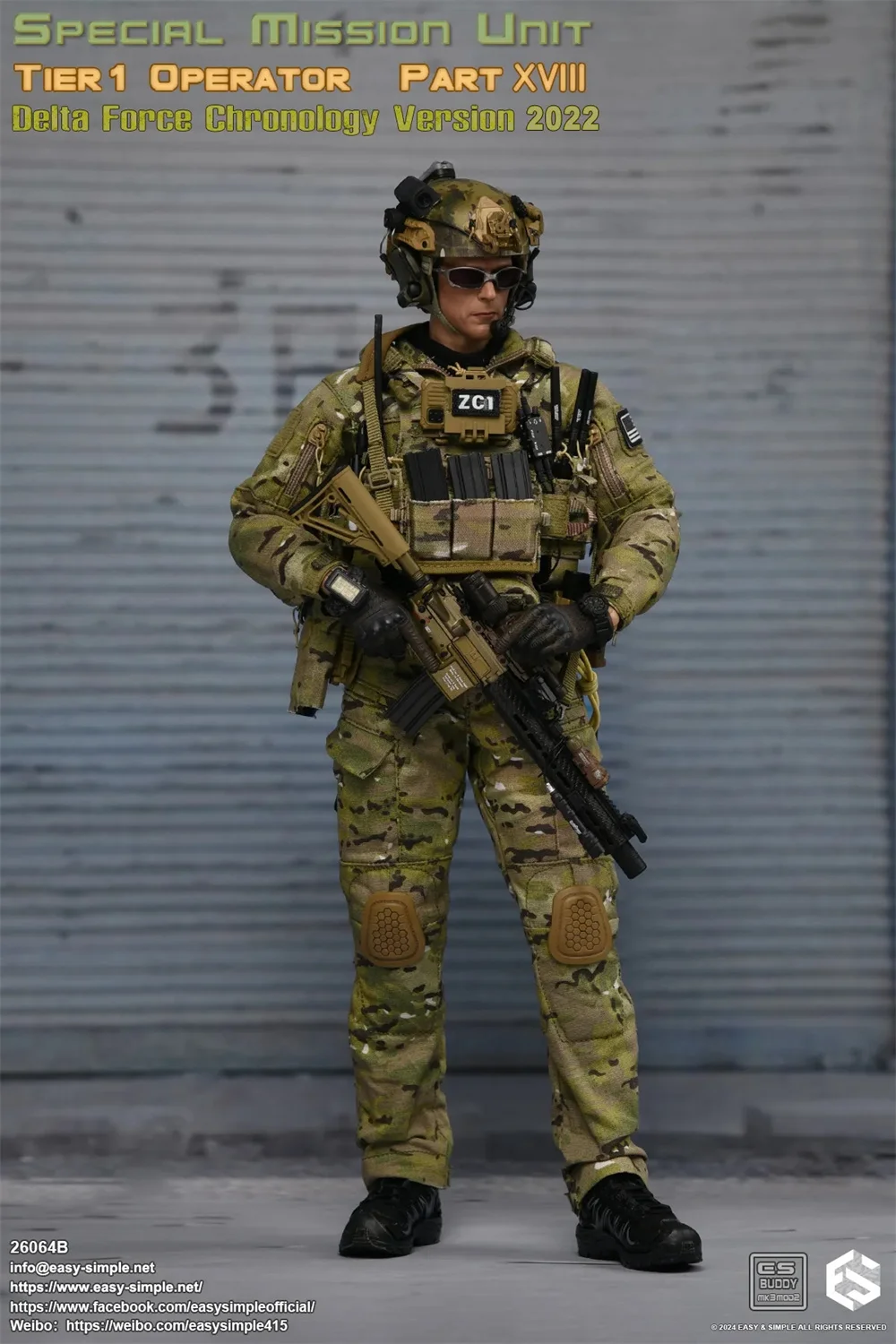 EASY&SIMPLE 26064B 1/6 Male Soldier Special Mission Unit Tier 1 Operator Part XVIII Delta Force 12