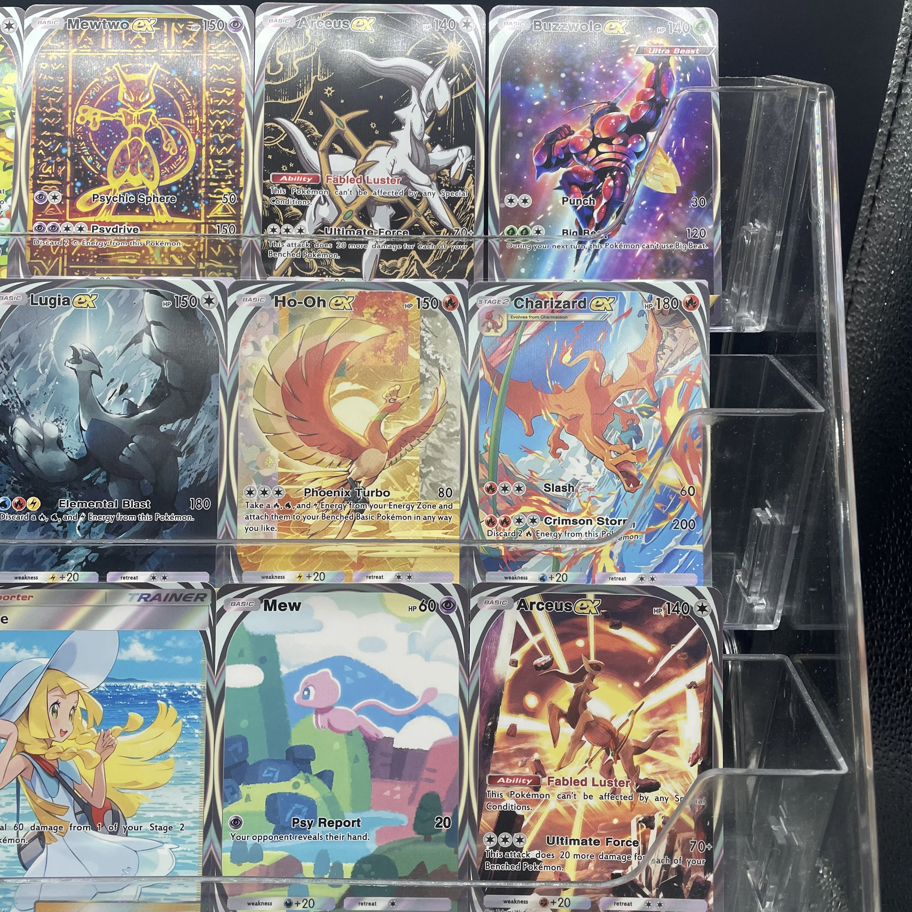 أنيمي Ptcg Tcg جيب 20 قطعة/المجموعة Pichu Mew Rayquaza Mewtwo Lillie المدربين الإنجليزية جمع بطاقة جامع هدايا الحفلات #5