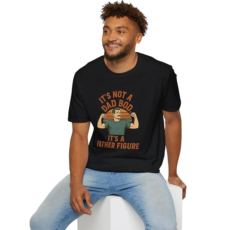 Lustiges Vatertags-T-Shirt, Es ist kein Papa-BOD, es ist eine Vaterfigur, lustiges Retro-Vintage-Geschenk für Papa, Y2k Herrenmode Witz-T-Shirt – Detail 3