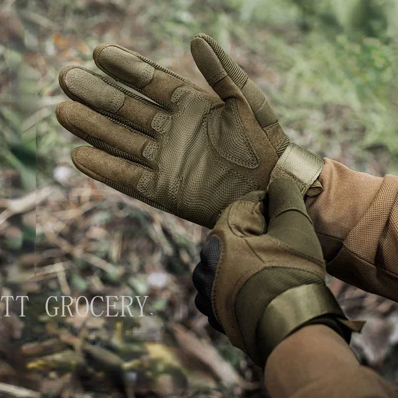 Pantalla táctil táctica Paintball Airsoft combate motocicleta nudillo duro guantes de dedo completo protección de seguridad