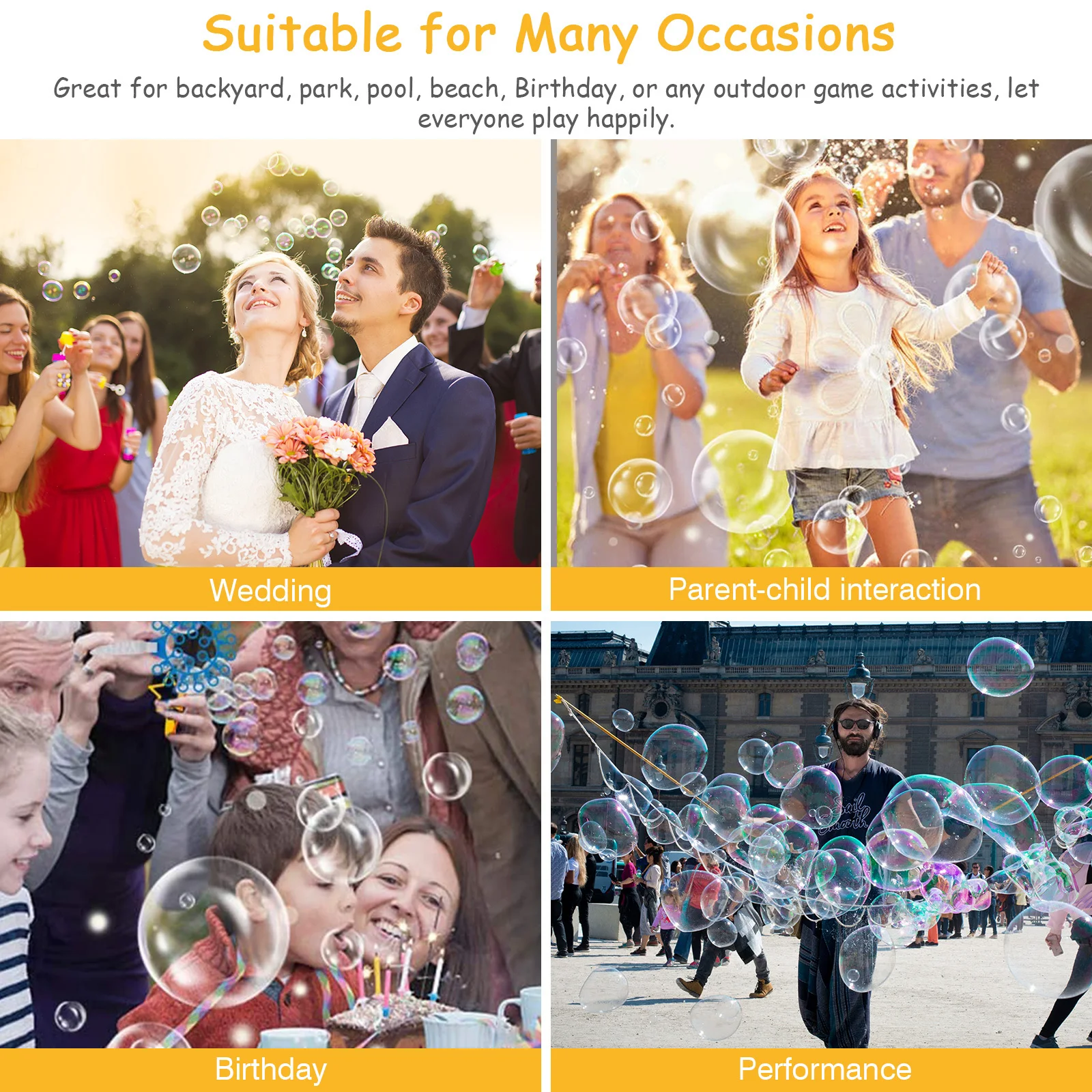 14pcs Big Bubble Wands Set Colorful Outdoor Bubbles Adults Giant Bubble Party Favors Gift Durable Plastic Blow