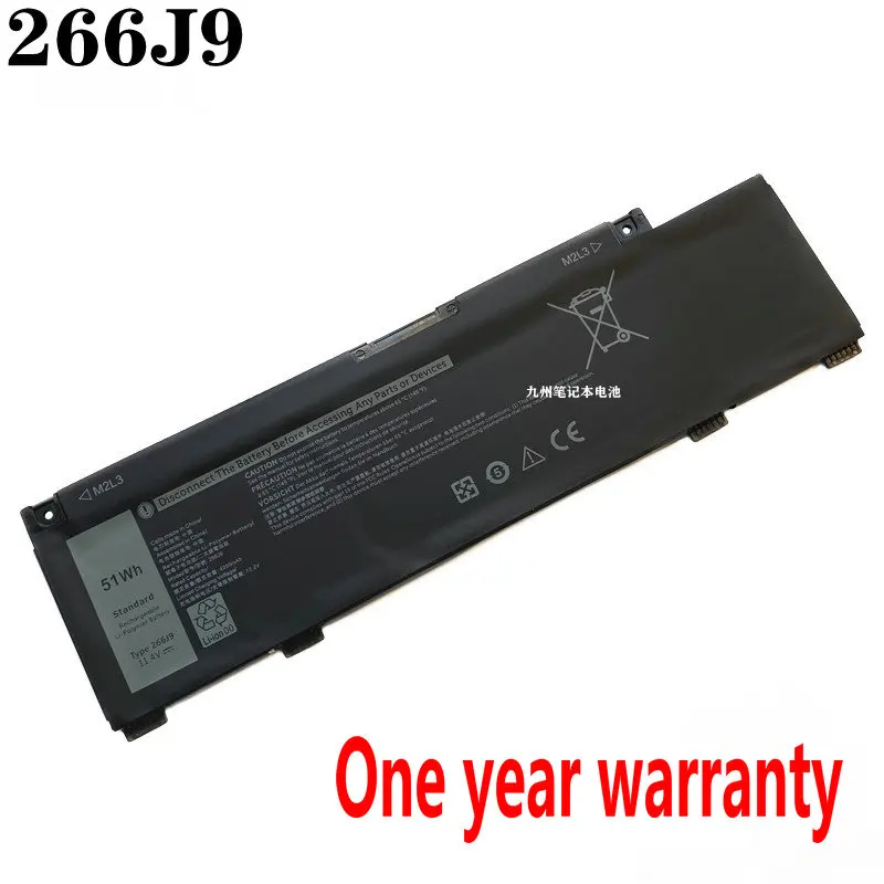 11.4V 51Wh 266J9 Laptop Battery for Dell Inspiron 5490 G3 15 3500 3590 G5 5500 5505 Series Ins15PR-1545W 1548BR 1765W 1768BR